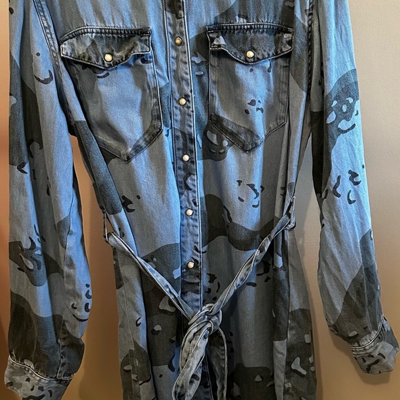 ALL SAINTS DENIM MIDI SHIRT DRESS - Picture 6 of 13